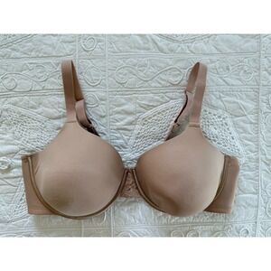 Vanity Fair 44DD Nude Beige Radiant Collection 76528 Smoothing Underwire Bra EUC